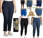 Terra & Sky /Jack David Women's Plus Size Blue Pull on Denim jean Pants/Short