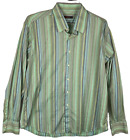 AteSeta Dress Shirt Men's 44-17.5 Long Sleeve Button Down Striped French Cuff