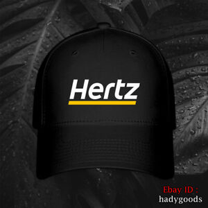 New Hertz Car rental Logo Black Hat Baseball Cap S/M and L/XL