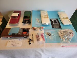 Built model cars- 63 & 64 Chevy Impalas, Screw Bottom Chassis. Parts Or Rebuild