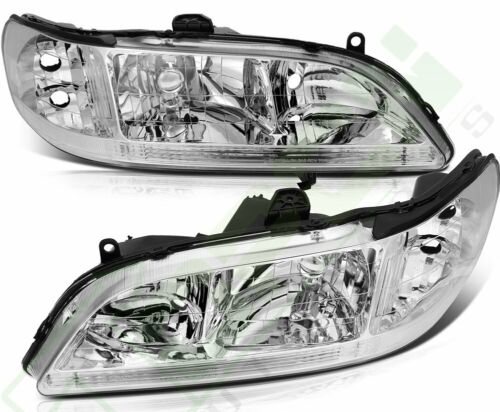 Chrome Headlights Fits 1998-2002 Honda Accord Front Clear Headlamps Left + Right (For: 2000 Honda Accord)