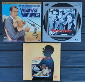 Alfred Hitchcock 3 Laserdisc Lot: North by Northwest, Notorious, and Rear Window