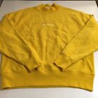 Vintage Champion Reverse Weave XL Sweatshirt Yellow Mock Neck Center Embroidered