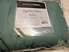 Madison Park Egyptian Cotton Solid Twin Blanket Teal MP51N-6431 New