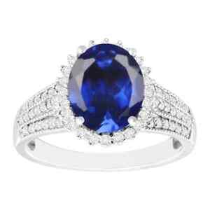 14KT White Gold 1.70Ct Natural Royal Blue Tanzanite IGI Certified Diamond Ring