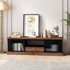 Modern Design TV stand with 2 Storage Cabinets and Drawer