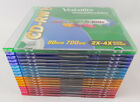 LOT OF 17 - Verbatim Cool Color CD-RW Blank CDs 80 Min 700MB-Slim Cases 5 Colors
