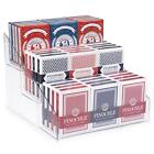 Display Rack with Bulk Wholesale 36 Decks Brybelly Poker Pinochle Playing Cards