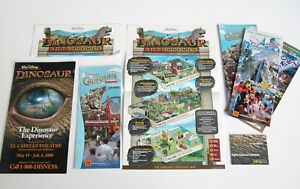 Vtg Dinosaur Walt Disney DISNEYLAND Park Souvenir MAP Brochures Japanese (#H)