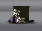 SUEDE LEATHER STEAMPUNK / GOTHIC / COSPLAY RETRO TOP HAT W. AVIATOR GOGGLES
