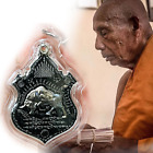 Bison Bull Yant Yantra Amulet LP Plueang Thai Talisman Pendant Waterproof Casing