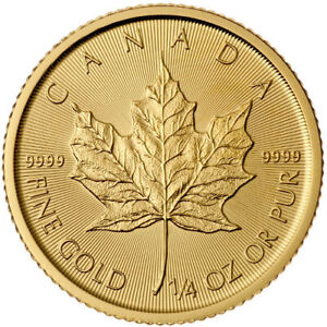 1/4 oz Canadian Gold Maple Leaf (Random Year, BU)
