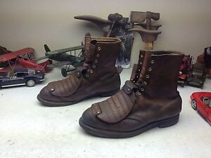 HY-TEST METATARSAL USA BROWN LEATHER LACE UP ENGINEER BOSS WORK BOOTS 12.5 3E