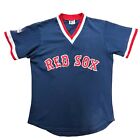 Vintage Red Sox Jersey Men’s Large Blue Majestic 90s USA Pullover Mesh Baseball
