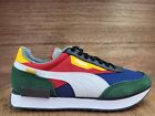 Puma Men's Future Rider Athletic Shoes Blue White Green Red 382335-01 Size 12