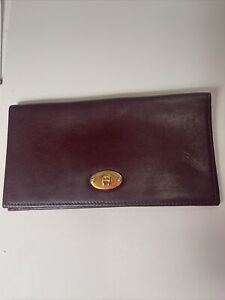 Vintage 70s 80s ETIENNE AIGNER  Leather Checkbook Cover Unused Oxblood Burgandy