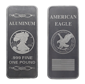 1 POUND LB OZ Fine 999 Pure Walking Liberty American Eagle Bar Silver Aluminum