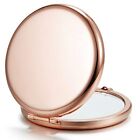 Getinbulk Compact Mirror for Purse, Double-Sided 1X/2X Magnifying Metal Pocket