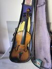old 4/4 violin antique vintage With Bow And Case For Restoration No Label