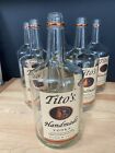 Empty Tito's Vodka Bottles 1.75 Liter Jug Lot Of 6 Party Centerpiece Spirits