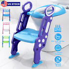 Kids Potty Training Toilet Seat with Step Stool Ladder for Baby Toddler Children