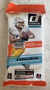 2021 Panini Donruss NFL Football Cello Value Fat Pack - Factory Sealed 30 Cards