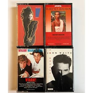 Vintage Lot 4 Cassette Tapes 80’s 90’s Pop Rock Janet Jackson Whitney Houston