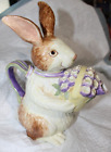 New ListingLongaberger Pottery Bunny Rabbit Teapot Easter 2006 (Very Good Condition)