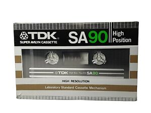 NOS  Sealed TDK SA90 Circa 1982 Cassette Tapes - Super Avilyn High Bias Type II
