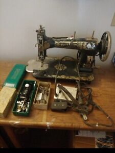 White Rotary 1911 First Electric Sewing Machine - Transitional Model