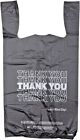 Thank You T Shirt Plastic Bags (1000/Case) - Shopping Bags - Black Small 14 MIC