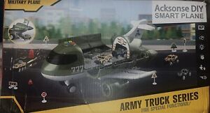 Acksonse DIY Smart Plane Military Plane Army Truck Series