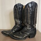 Vintage Cowtown Cowboy Boots Size 11D Snake Skin Leather Western W800 USA Made