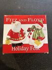 Fitz & Floyd Christmas Santa & Snowman Salt & Pepper Shaker 2009-New In Box