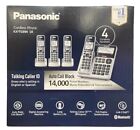 NEW Panasonic KX-TG994SK DECT 6.0 Bluetooth  4-Handset Cordless Phone Bundle