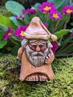 Vintage hand carved and painted wooden Santa gnome