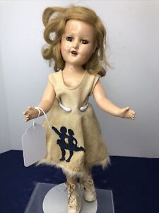 14” Antique Vintage Madame Alexander Sonja Henie Compo Doll Ice Skates Orig. #S
