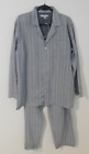 Geoffrey Beene Mens Size Large Grey Pajama Set Cotton Blend Comfort Sleepwear