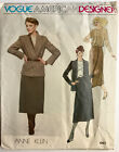 UNCUT Vogue 1997 Anne Klein Misses Jacket Skirt Blouse 12 Sewing Pattern