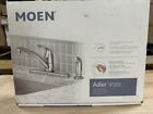 New ListingMOEN Adler Single-Handle Low Arc Kitchen Faucet in Chrome with Side Sprayer