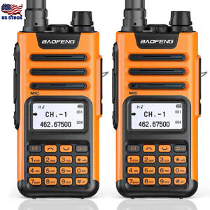 US Long Range Walkie Talkie 100 Mile Two Way Radio Repeater Capable GMRS 2 PACK