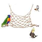 Natural Bird Rope Net, Large Size - 24''X24'' Parrot Swing Hammock, Bird