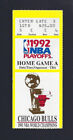 MICHAEL JORDAN 46 Pts 11 Rebs - HEAT @ BULLS 1992 NBA PLAYOFF TICKET STUB #A