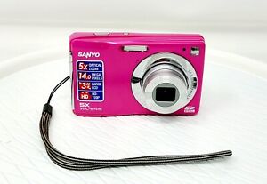 Sanyo 5X Digital Camera VPC-S1415 Rare Hot Pink 14.0MP Digicam (TESTED WORKING)