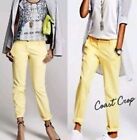Cabi Pants Coastal Crop 820  Sunshine Yellow, 4 Pockets, Belt Loops, Size 10