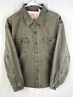 Vintage Levis Shirt Mens XL Brown Button Up Genuine Workwear Faded Grunge Metal
