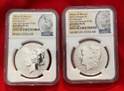 2023 S Reverse Proof Morgan And Peace Silver Dollar SET NGC RP 70 FR