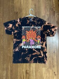 Paramore Band Running Out Of Time acid wash shirt mens Large