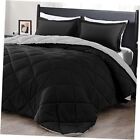 Size Comforter Set - Black and Grey Comforter - Soft Bedding Full Black/Grey