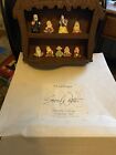 Disney Thimble Cottage Collector Set of Snow White 7 Dwarfs Display MINT